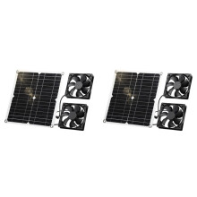 2X Solar Fan,12 W Solar Panel Fan, ,with Double Fan for Small Chicken Coops, Greenhouses,Window Exhaust