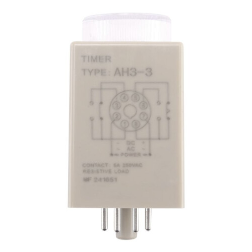 5X  12V 0-30 Seconds 30s Electric Delay Timer Timing Relay DPDT 8P W Base 1