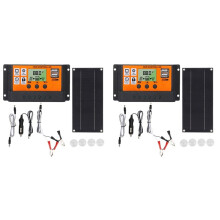 2X 600W Solpanelssats med 100A 18V Laddningskontroll Solarladdning för Utomhuscamping-Campingbåtsläpsystem