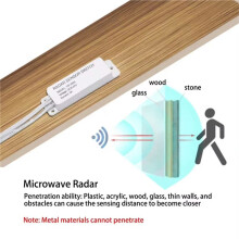 2X 5-24V 5.8G Microwave Sensor Controller Human Body Induction for PWM LED Monochrome Bar Light