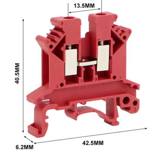DIN Rail UK2.5B Terminal Block Clip Connector Square Universal Screw Connector 200pcs 2