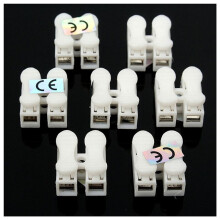 500Pcs Plastic 2 Pin Push Quick Cable Connector Wiring Terminal 10A 250V