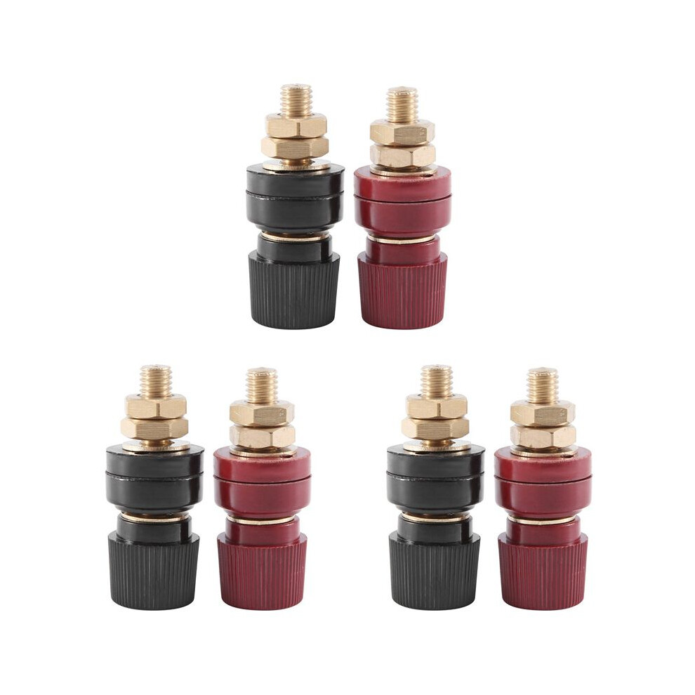 6Pcs Terminal Binding Post, 555 Type Brass Pillar Terminal Block M8 Thread Diameter Binding Post 220V-380V 200A 4713250883533