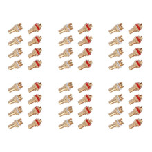 48pcs Red+White RCA Female Socket Chassis High Quality RCA CMC Female Connector Phono Copper Plug Amp HiFi