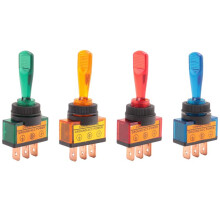 4PC 12V 20A LICHT VERLICHTE TUIMELSCHAKELAAR BEDIENING AUTO BOOT DASH SPST AAN/UIT
