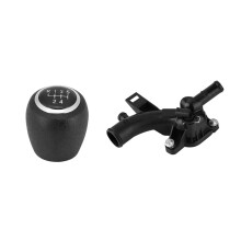1 Pcs Car Gear Stick Shift Knob Auto Styling & 1 Pcs Car Thermostat Housing Water Pump Outlet