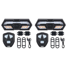 2X Nowe Kierunkowskazy Rowerowe  Zdalnego Sterowania Kierunkowskaz Rowerowy MTB LED Tylne ŚWiatłO Tylne ŚWiatłO Rowerowe z Klaksonem