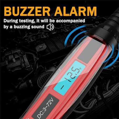 3-72V  Car Test Light, LCD Digital Light Tester with Voltmeter, Fuse Voltage Tester Car Electrical Tools 1