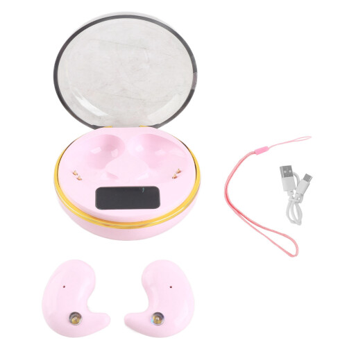 Pink Bluetooth Earbuds with 5.3 Bluetooth, 5h Play, 300mAh Charging Case 1
