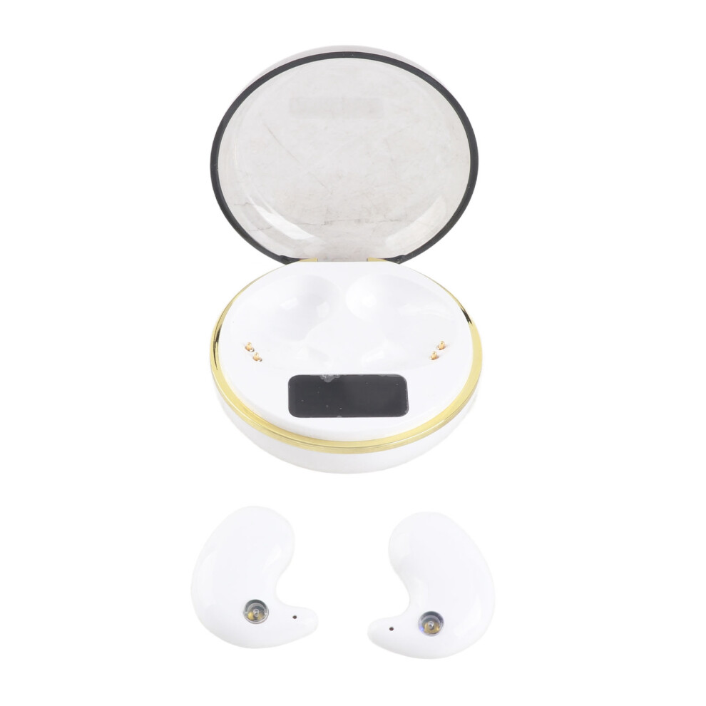 Wireless Bluetooth Earbuds With Digital Display Charging Case, 5H Play, White 4641391204750