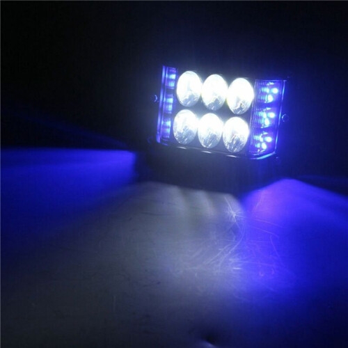 2X Auto Triple Side Lighted Work Light Dome Light Burst Flashing Light Headlight Spotlight Strobe Light LED C 1