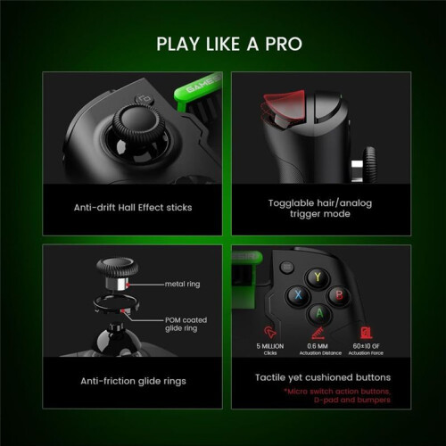 X4 Aileron Wireless Controller for , Android & PC , Hall Effect Joysticks, Portable Gaming Experience 2