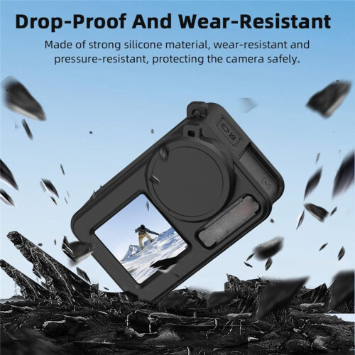 Protective Cover for  Action 5 Pro/Action 4/3 Camera Accessories Full Protector Case with Lanyard Scratch-Proof Cap B 1