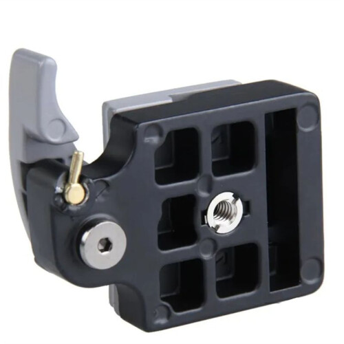 Assento de Montagem Rápida para Câmera de 1/4 Polegadas Adaptador de Montagem de Cabeças de Tripé de Metal Universal para Tripé de Placa 2