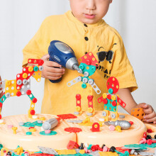 (No Drill) Kids Electric Screw Toolbox - Montessori STEM Toy Set (50 chars)