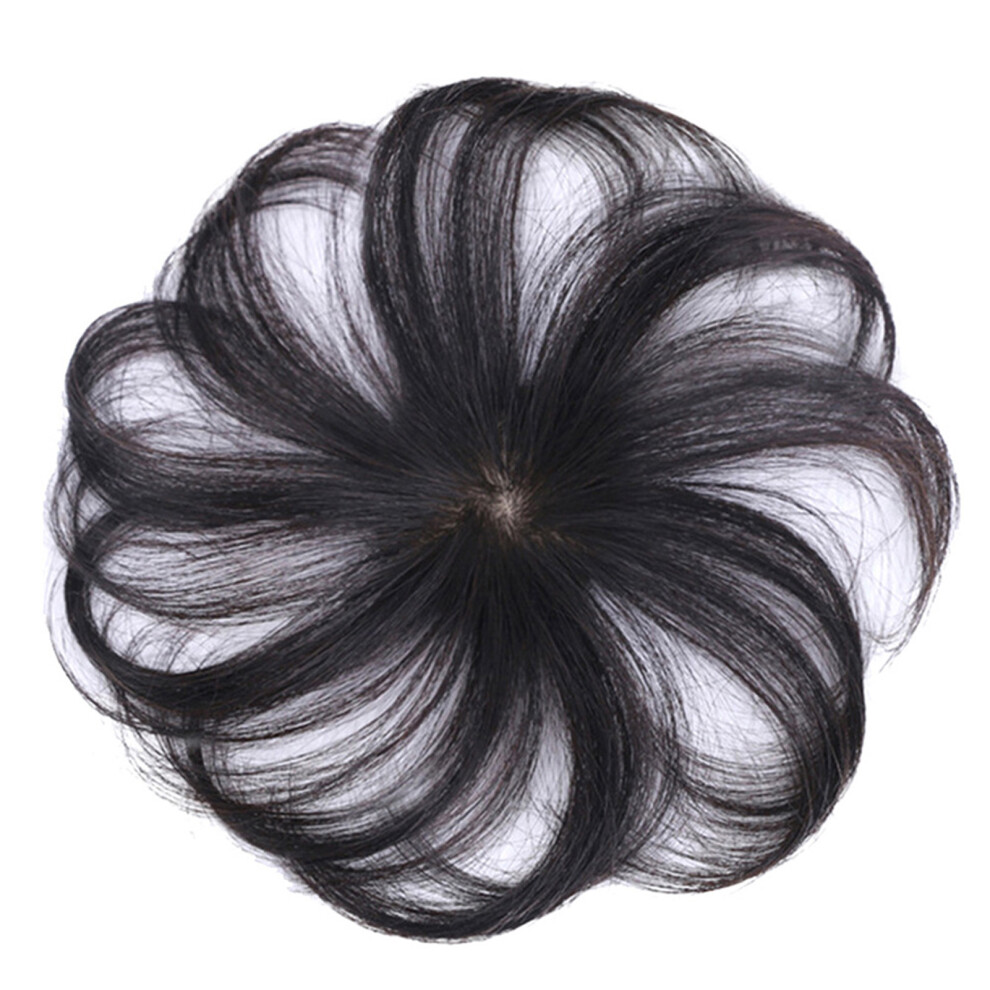 Roc-Electron Unisex (20Cm) Silk Base Clip-On Hair Topper Wig For Daily Wear