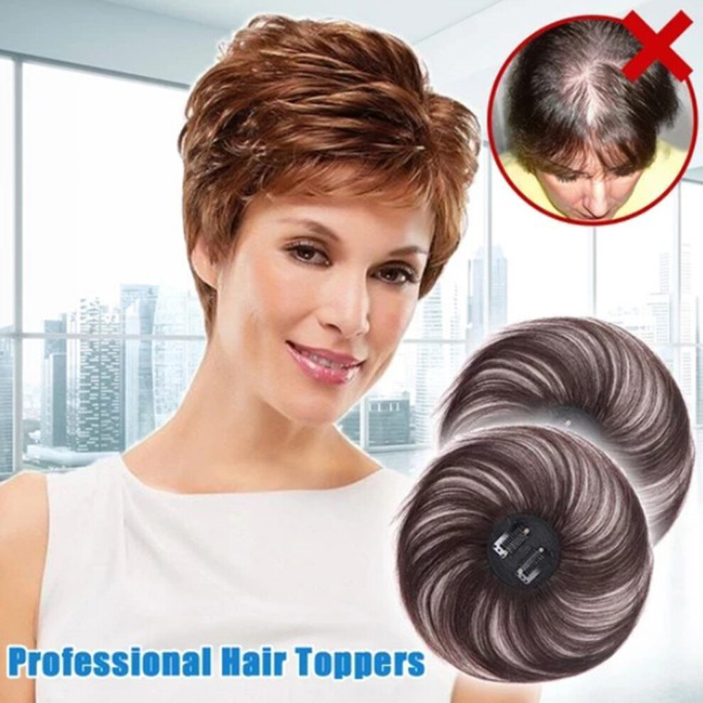 Creation-3C Unisex (Senior) Silk Base Clip-On Hair Topper Wig For Daily Wear
