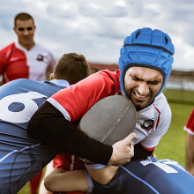 (Blue) Breathable Flag Football Helmet for Outdoor Sports