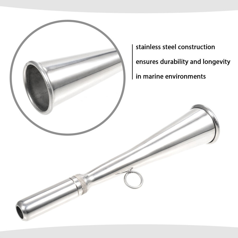 Stainless Steel Handheld Fog Horn For Marine Safety, 18*3.8Cm Silver 4671388473784