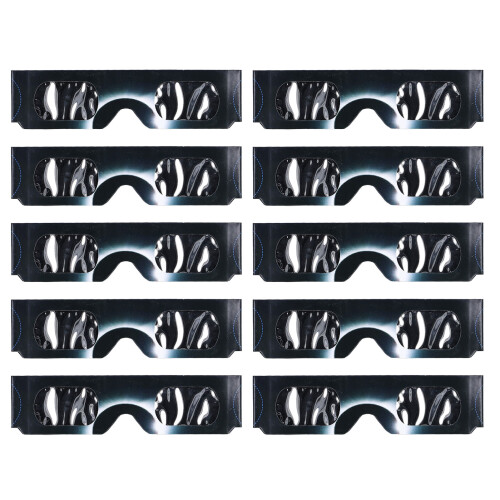 10PCS Solar Eclipse Viewing Glasses Eye Protection Paper Filter for Sunspot Observation 1