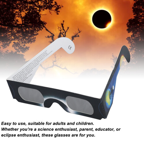 10PCS Solar Eclipse Viewing Glasses Eye Protection Paper Filter for Sunspot Observation 2