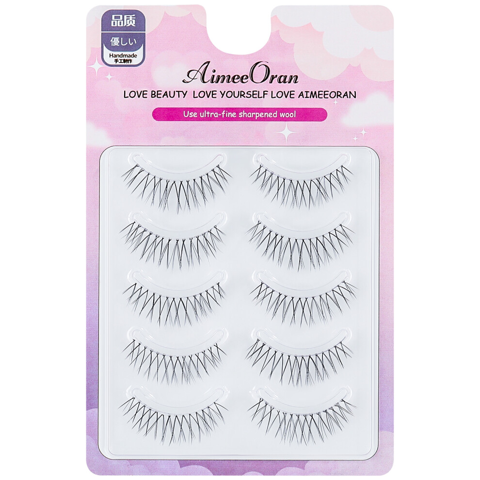 Phui-Pet-Supplies 5 Pairs False Eyelashes For Daily & Stage Makeup