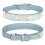 (Light Blue, L) Reflective Rhinestone Dog Collar, Durable Pet Leash 3