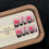 (L) 10PCS Pink False Nails with Black French Tip 8