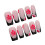 (L) 10PCS Pink False Nails with Black French Tip 9
