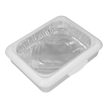 Lightweight Tinfoil Foil Tray Holder Set with Lid for Camping & Picnic