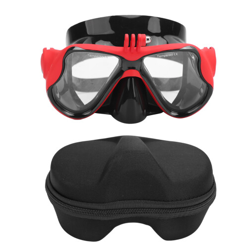 Professional Diving Action Camera Goggles, Temp Glass, Red 1