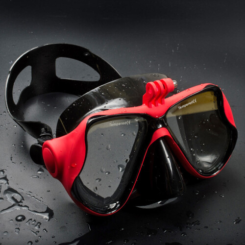 Professional Diving Action Camera Goggles, Temp Glass, Red 2