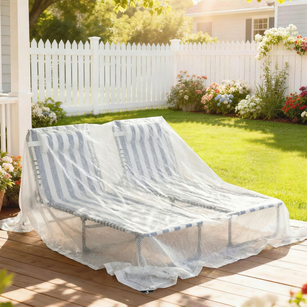 Outsunny 3 X 5M Waterproof Tarpaulin, 140Gsm Tear-Resistant Pe Tarp