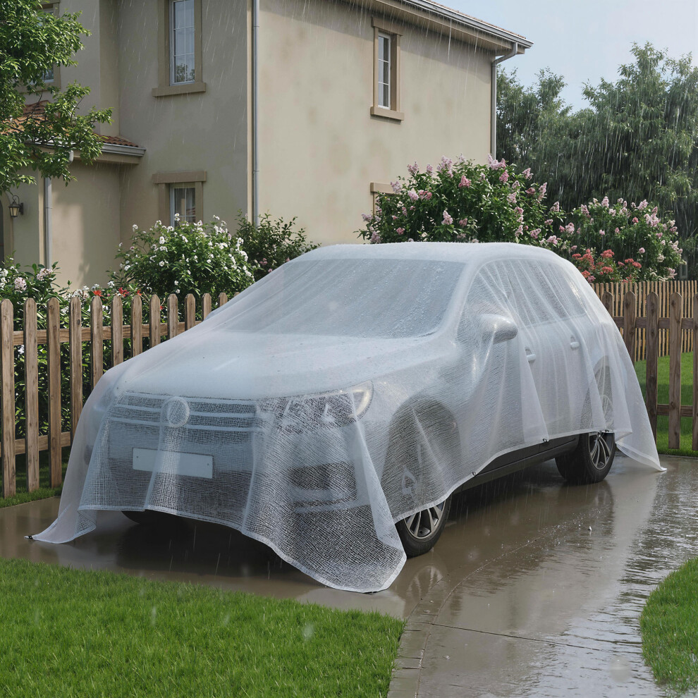 Outsunny 4 X 6M Waterproof Tarpaulin, 140Gsm Tear-Resistant Pe Tarp