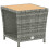 Outsunny Outsunny Side Table 2-Tier with Storage Shelf/Light Grey 2