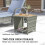 Outsunny Outsunny Side Table 2-Tier with Storage Shelf/Light Grey 4