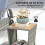 Outsunny Outsunny Side Table 2-Tier with Storage Shelf/Light Grey 6