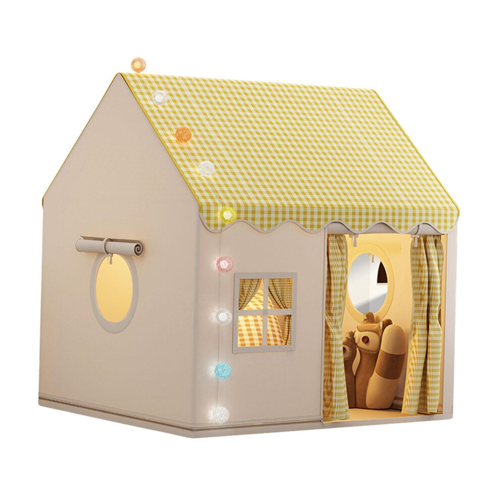 (Yellow, 120x105x128cm) Joyful Kids Play Tent Princess Castle Play Tent Stimulate Creativity