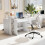 Homcom HOMCOM Computer Desk with 3 Open Shelves and Drawer, White 8
