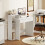 Homcom HOMCOM Computer Desk with 3 Open Shelves and Drawer, White 1