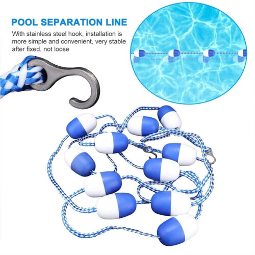 Safety Divider Rope with Hooks Lightweight Nylon Security Lane 1