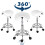 Saddle Stool 360° Rotation Bar Stool White 1