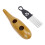 Edelstahl ABS Fischförmiger Guiro Percussion mit Scraper Kaffeefarben 16