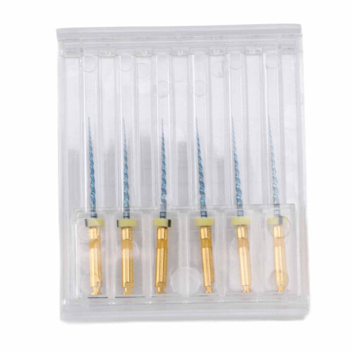6pcs Golden Endodontic Canal Files Set, Rustproof, 0.83in Portable 1