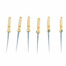 6pcs Golden Endodontic Canal Files Set, Rustproof, 0.83in Portable