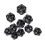 20 Sided Polyhedral Dice Set 10PCS Black Plastic Lightweight for Table Games 10