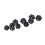 20 Sided Polyhedral Dice Set 10PCS Black Plastic Lightweight for Table Games 6
