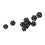 20 Sided Polyhedral Dice Set 10PCS Black Plastic Lightweight for Table Games 11