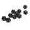 20 Sided Polyhedral Dice Set 10PCS Black Plastic Lightweight for Table Games 13