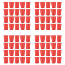 80 Gobelets en Papier (9 Oz) - Restauration de Vaisselle de FĂŞTe D'Anniversaire de Couleurs Unies Unies (Rouge)